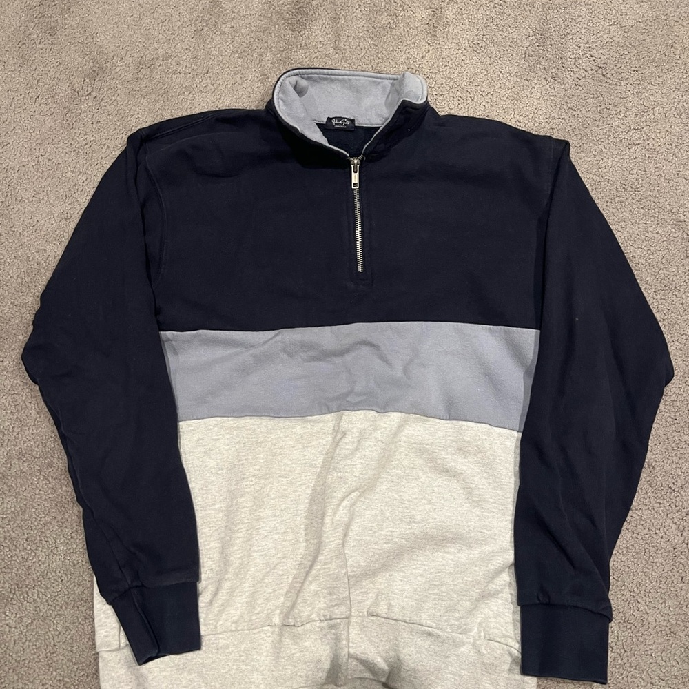 Brandy Melville Tri-Tone Zip-Up Sweater
